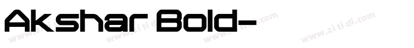 Akshar Bold字体转换